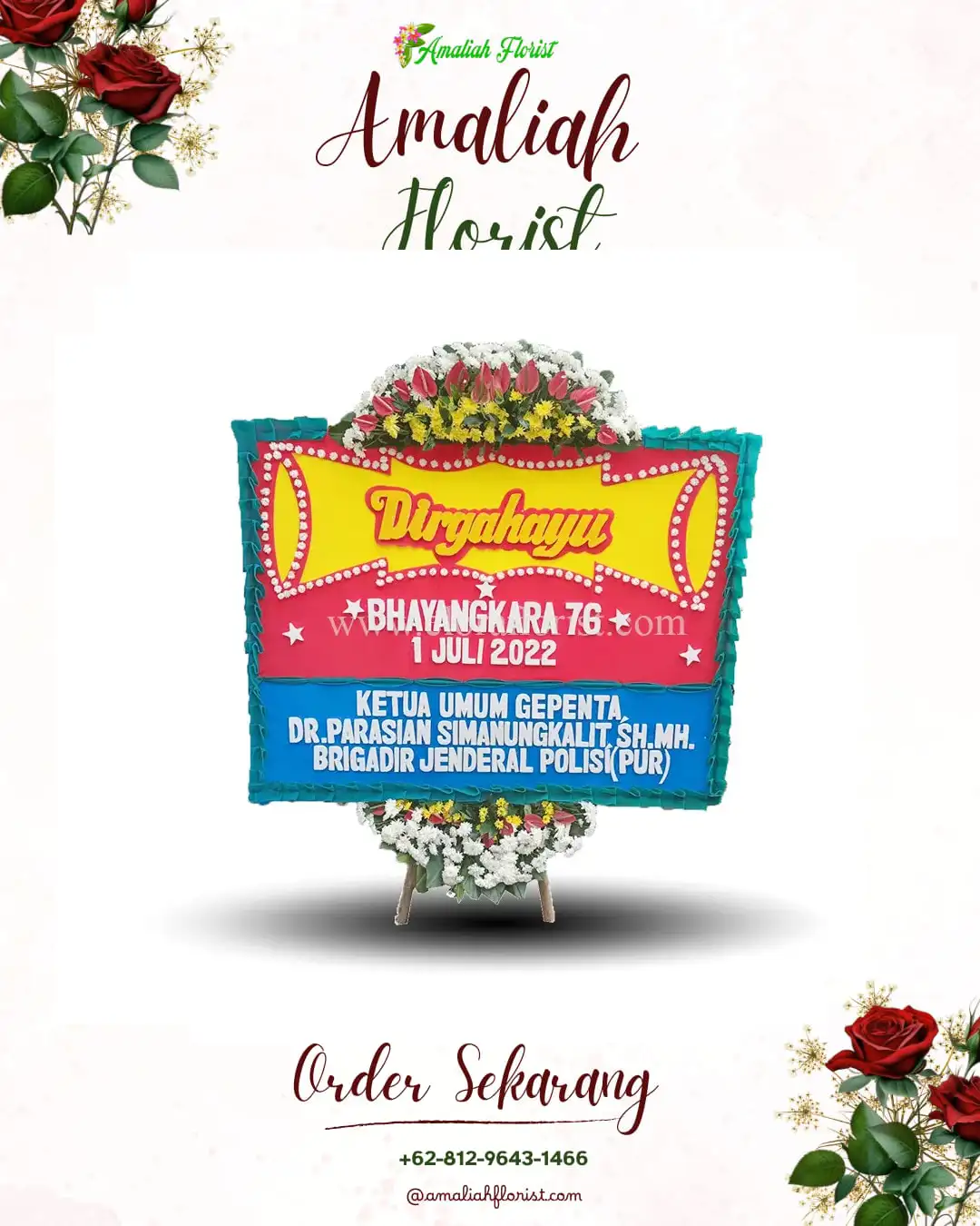 Papan Bunga HUT Ulang Tahun Dompu